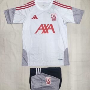 Liverpool White Training Set 2026 - 27 with Shorts